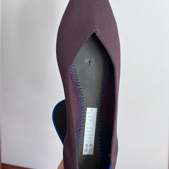 Rothy's Port Purple Pointy Toe Flats *Retired* Size 12 - Picture 3 of 6